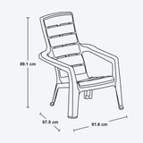 Combo Piscina Rimax Blanco 57.5x29cm con Dos Camas Asoleadoras Dos Sillas Playeras y Una Mesa de Centro Recatangular - SILLAS DE EXTERIOR | Bylmo