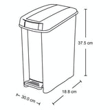 Basurero Rimax Rojo 30x37.5cm de 10 Litros con Tapa de Pedal y con Caneca Interior