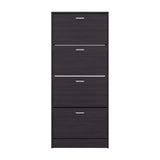 Zapatero Inola Wengue 63x175cm Vertical de Cuatro Niveles con Cuatro Puertas - ZAPATEROS | Bylmo