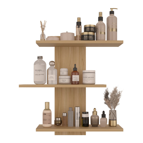 Repisa para Baños Flotante Borboleta Fresno Europeo 57.2x59.9cm con Tres Entrepaños - OTROS MUEBLES PARA BANHO | Bylmo