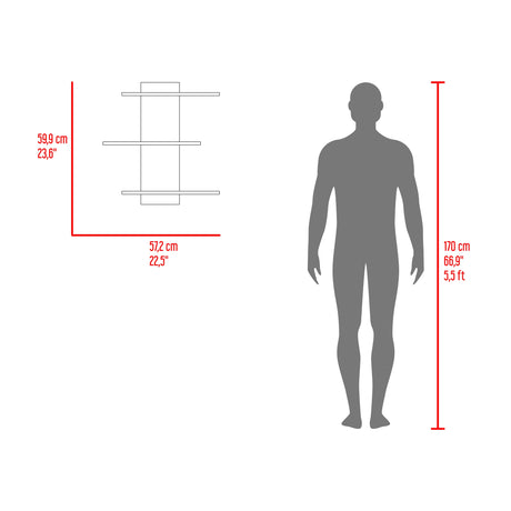 Repisa para Baños Flotante Borboleta Fresno Europeo 57.2x59.9cm con Tres Entrepaños - OTROS MUEBLES PARA BANHO | Bylmo