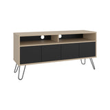 Rack de TV Vassel Cartagena y Wengue 123.5x60.6cm Para TV Hasta 55" Pulgadaas con Cuatro Compartimientos y con Ranura para Cables - MUEBLES DE TV | Bylmo