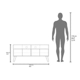 Rack de TV Vassel Cartagena y Wengue 123.5x60.6cm Para TV Hasta 55" Pulgadaas con Cuatro Compartimientos y con Ranura para Cables - MUEBLES DE TV | Bylmo