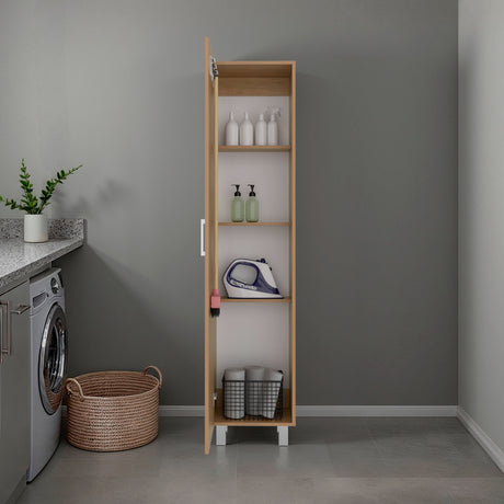Mueble para Almacenamiento Vintro Fresno 40x180cm con Una Puerta y con Patas - MUEBLES DE ASEO Y ROPAS | Bylmo