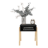 Mesa de Noche Pinetti Wengue 46x51cm con Dos Cajones y con Un Compartimiento - MESAS DE NOCHE | Bylmo