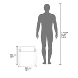 Mesa de Noche Pinetti Wengue 46x51cm con Dos Cajones y con Un Compartimiento - MESAS DE NOCHE | Bylmo