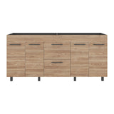 Mueble Inferior de Cocina Luna Wengue y Miel 180x84cm sin Mesón y Sin Estufa - MUEBLES INFERIORES DE COCINA | Bylmo