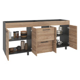 Mueble Inferior de Cocina Luna Wengue y Miel 180x84cm sin Mesón y Sin Estufa - MUEBLES INFERIORES DE COCINA | Bylmo