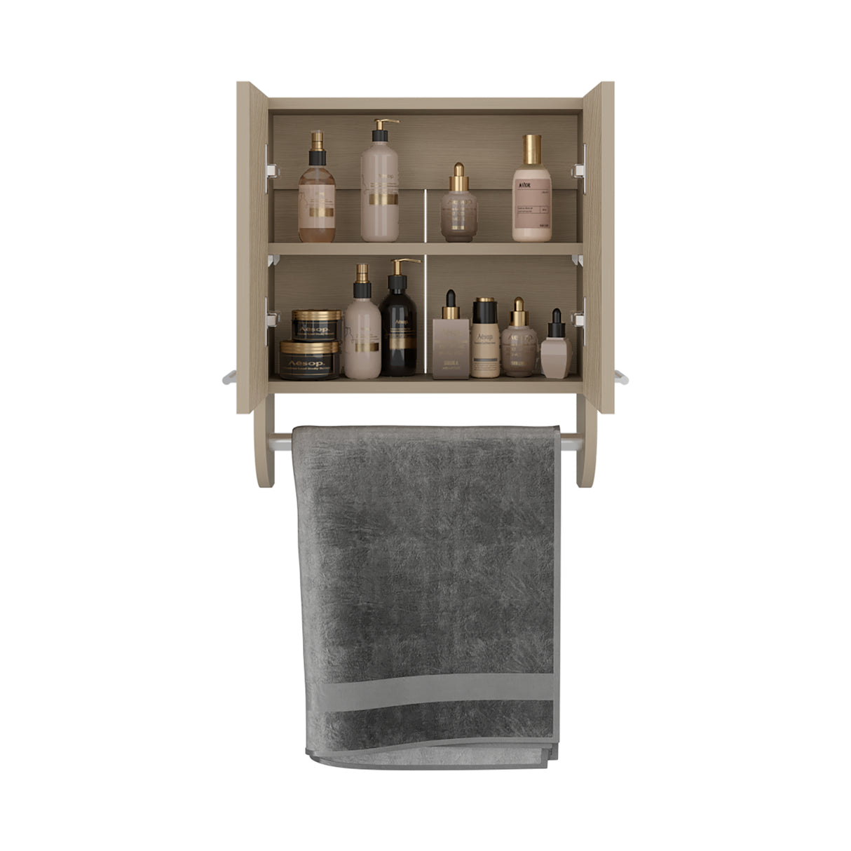 Gabinete de Baño Cartagena 45x50cm Rectangular con Dos Puertas con Un Entrepaño - GABINETES DE BANHO | Bylmo