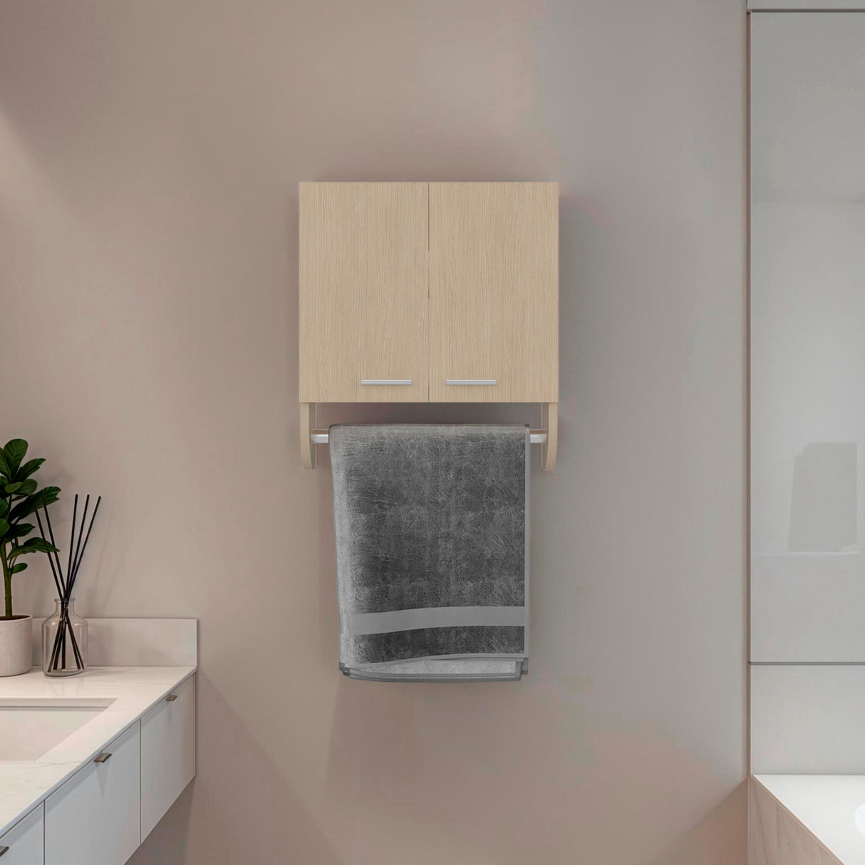 Gabinete de Baño Cartagena 45x50cm Rectangular con Dos Puertas con Un Entrepaño - GABINETES DE BANHO | Bylmo