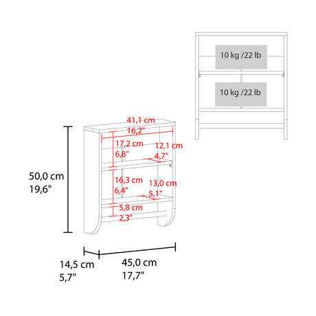 Gabinete de Baño Cartagena 45x50cm Rectangular con Dos Puertas con Un Entrepaño - GABINETES DE BANHO | Bylmo
