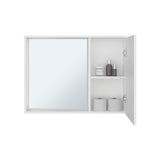 Gabinete de Baño Lagoa Blanco 79.5x60.3cm Rectangular con Una Puerta con Un Entrepaño y con Espejo - GABINETES DE BANHO | Bylmo