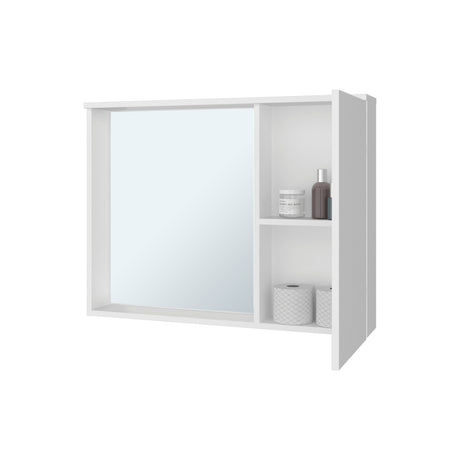 Gabinete de Baño Lagoa Blanco 79.5x60.3cm Rectangular con Una Puerta con Un Entrepaño y con Espejo - GABINETES DE BANHO | Bylmo