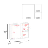 Gabinete de Baño Lagoa Blanco 79.5x60.3cm Rectangular con Una Puerta con Un Entrepaño y con Espejo - GABINETES DE BANHO | Bylmo