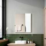 Gabinete de Baño Tiuna Blanco 50x59.1cm Rectangular con Dos Puertas con Tres Entrepaños y con Espejo - GABINETES DE BANHO | Bylmo