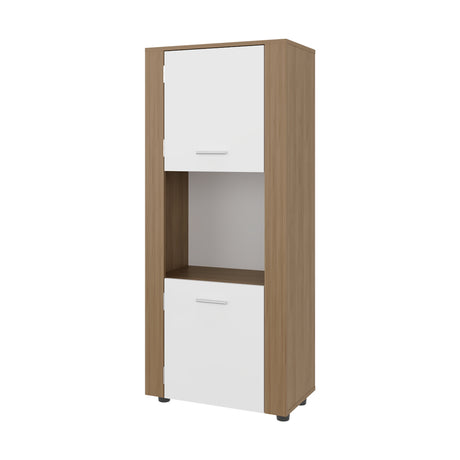 Estantería Tonalea Fresno 56x134.5cm Rectangular con Tres Compartimientos y Dos Entrepaños - BIBLIOTECAS Y ESTANTERIAS | Bylmo