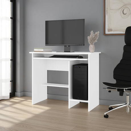 Escritorio Hartland Blanco 90x73.6cm sin Cajones - ESCRITORIOS | Bylmo