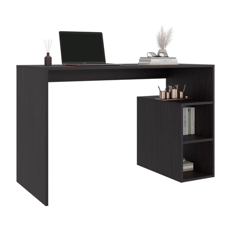 Escritorio Solid Wengue 120x75.6cm sin Cajones y con Organizador de Libros - ESCRITORIOS | Bylmo