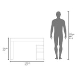 Escritorio Solid Wengue 120x75.6cm sin Cajones y con Organizador de Libros - ESCRITORIOS | Bylmo