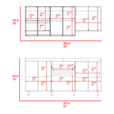 Cocina Lioni Plomo y Fresno Europeo 180x70cm sin Mesón y sin Estufa - COCINAS | Bylmo