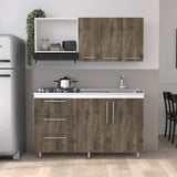 Cocina Rubí Blanco Marquez y Bellota 150x60cm sin Mesón y sin Estufa - COCINAS | Bylmo