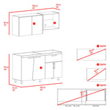 Cocina Emilia Fresno Europeo y Wengue 150x60.1cm sin Mesón y sin Estufa - COCINAS | Bylmo