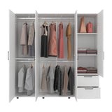 Closet Vance Blanco 200x200cm con Dos Cajones y Cuatro Puertas - CLOSETS | Bylmo