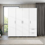 Closet Vance Blanco 200x200cm con Dos Cajones y Cuatro Puertas - CLOSETS | Bylmo
