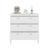 Cajonera Newcastle Blanco Marquez 80x84cm de Tres Hileras con Tres Cajones - CAJONERAS Y COMODAS | Bylmo