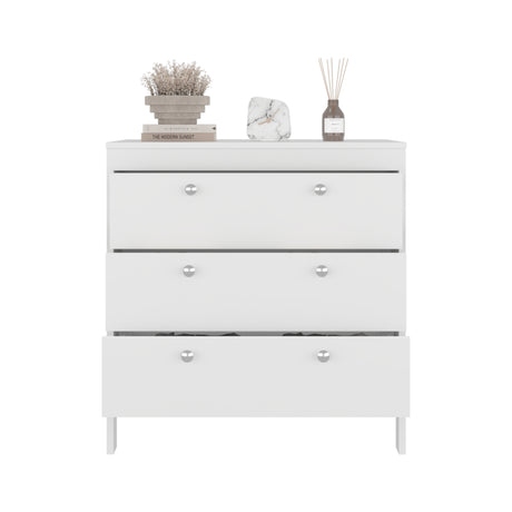 Cajonera Newcastle Blanco Marquez 80x84cm de Tres Hileras con Tres Cajones - CAJONERAS Y COMODAS | Bylmo