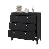 Cajonera Newcastle Wengue 80x84cm de Tres Hileras con Tres Cajones - CAJONERAS Y COMODAS | Bylmo