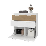 Cajonera Belton Blanco 90x88cm de Tres Hileras con Dos Cajones - CAJONERAS Y COMODAS | Bylmo