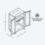 Combo Armario Rimax Barú Taupe 65x189cm Con Seis Compartimientos y con Patas - BARRAS Y MUEBLES AUXILIARES | Bylmo