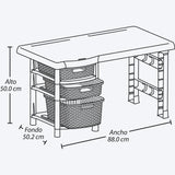 Combo Escritorio y Silla Infantil Rimax Fucsia 88x50cm con Tres Cajones - ESCRITORIOS | Bylmo