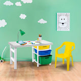 Combo Escritorio y Silla Infantil Rimax Amarillo Mostaza 88x50cm con Tres Cajones - ESCRITORIOS | Bylmo