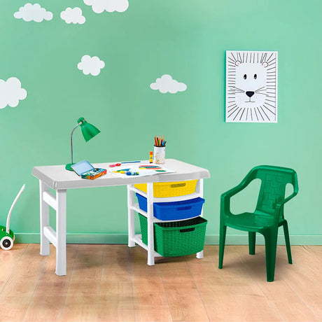 Combo Escritorio y Silla Infantil Rimax Verde 88x50cm con Tres Cajones - ESCRITORIOS | Bylmo