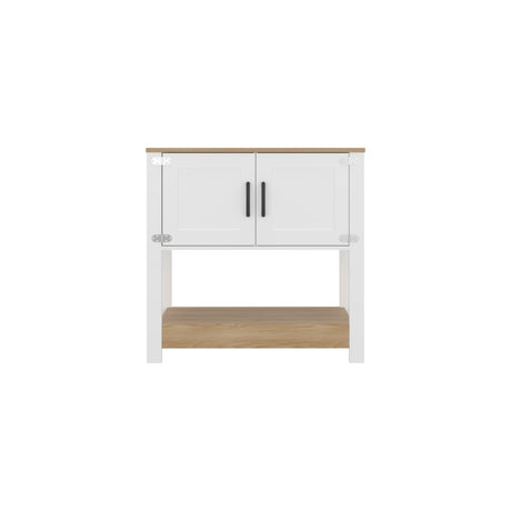 Estación de Café Latte Blanco y Blanco Marquez 89x88cm con Dos Compartimientos - BARRAS Y MUEBLES AUXILIARES | Bylmo