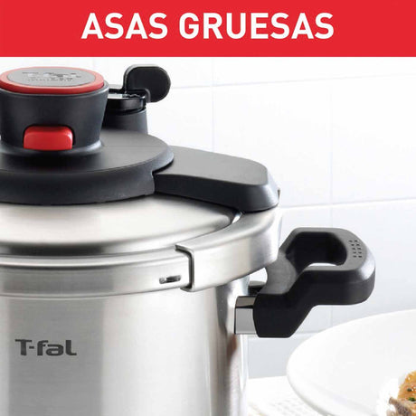 Olla a Presión Tefal Clipso Plateado 37x23cm de 6 Litros con Tapa - OLLAS Y SARTENES | Bylmo