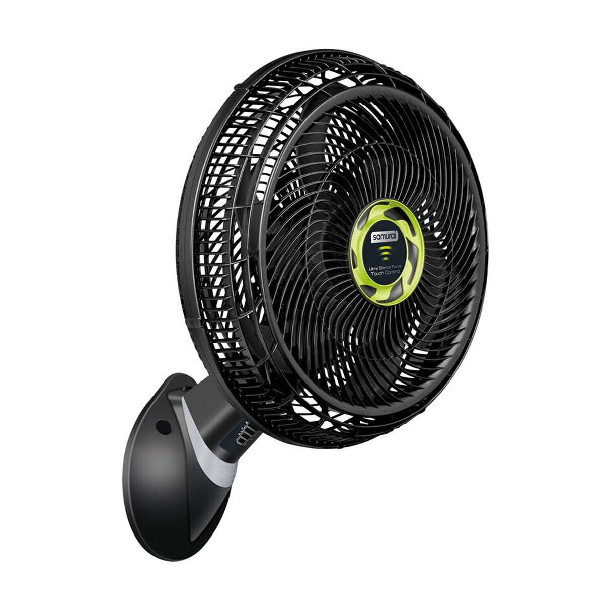 Ventilador de Pared Samurai Ultra Silence Force Negro 37.5x63cm de Cuatro Velocidades con Control Remoto y Pantalla Táctil - VENTILADORES | Bylmo