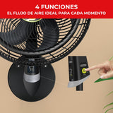 Ventilador de Pared Samurai Ultra Silence Force Negro 37.5x63cm de Cuatro Velocidades con Control Remoto y Pantalla Táctil - VENTILADORES | Bylmo