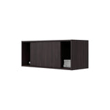 Gabinete de Oficina Office Nogal 81x33cm Rectangular Flotante - BIBLIOTECAS Y ESTANTERIAS | Bylmo