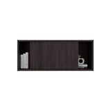 Gabinete de Oficina Office Nogal 81x33cm Rectangular Flotante - BIBLIOTECAS Y ESTANTERIAS | Bylmo