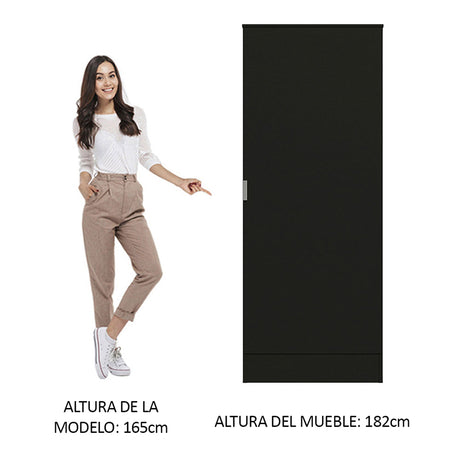 Zapatero Isis Negro 60x182cm Vertical de Siete Niveles - ZAPATEROS | Bylmo