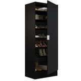 Zapatero Isis Negro 60x182cm Vertical de Siete Niveles - ZAPATEROS | Bylmo