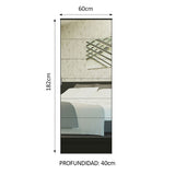 Zapatero Isis Negro 60x182cm Vertical de Siete Niveles con Espejo - ZAPATEROS | Bylmo