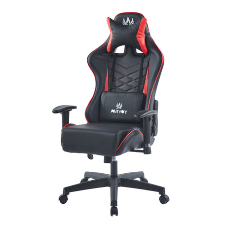 Silla Gamer Nova Negro y Rojo 53x137cm Reclinable con Soporte Lumbar y Apoya Cabezas - SILLAS DE OFICINA | Bylmo