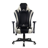 Silla Gamer Valorant Negro y Blanco 52x133cm Reclinable con Soporte Lumbar y Apoya Cabezas