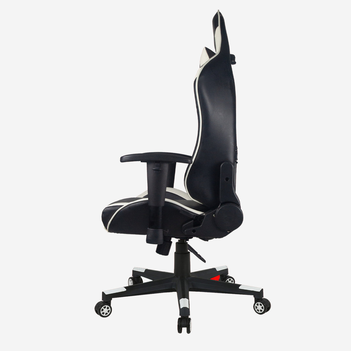 Silla Gamer Valorant Negro y Blanco 52x133cm Reclinable con Soporte Lumbar y Apoya Cabezas