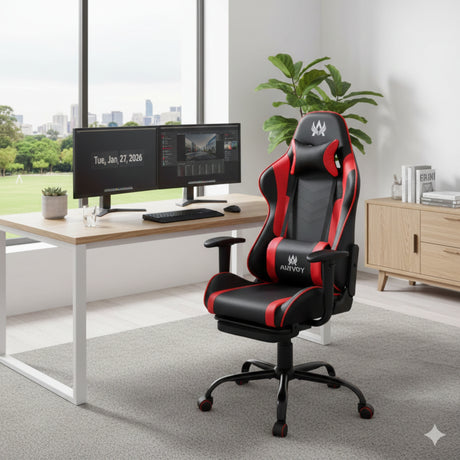 Silla Gamer Cupra Negro y Rojo 54x137cm Reclinable con Soporte Lumbar y Apoya Cabezas - SILLAS DE OFICINA | Bylmo