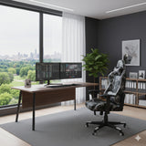 Silla Gamer Black Cops Negro 51x132cm Reclinable con Soporte Lumbar y Apoya Cabezas - SILLAS DE OFICINA | Bylmo